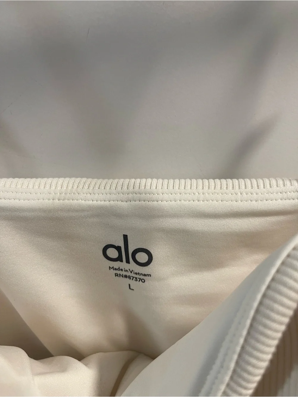 ALO Yoga Cream Fold-Over Ribbed Camisole